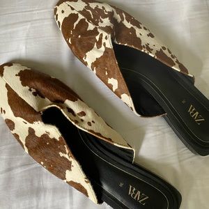 ZARA ANIMAL PRINT MULES